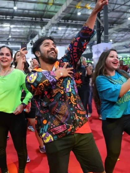The joy of dance is evident on everyone's face at the IHFF expo.