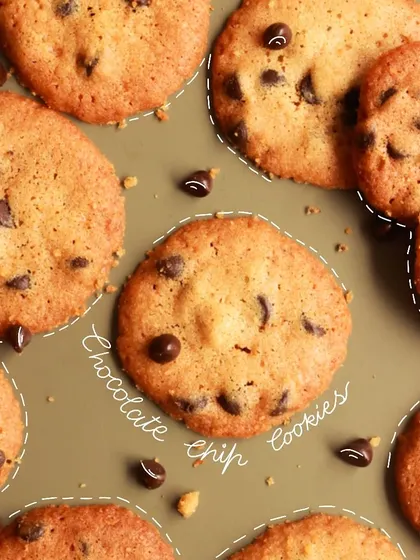 Our classic Chocolate Chip Cookies are baked to perfection. They have a slightly crisp edge and a soft, chewy center, packed with high-quality chocolate chips.
