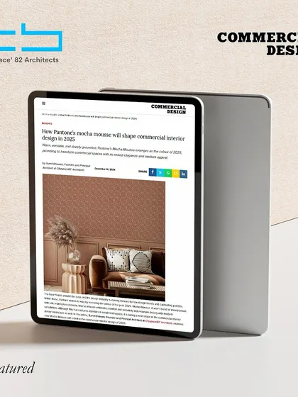 Our founder's insights were featured in Commercial Design, where he explored how Pantone’s Mocha Mousse is set to redefine commercial interiors with its grounding warmth and versatile appeal.