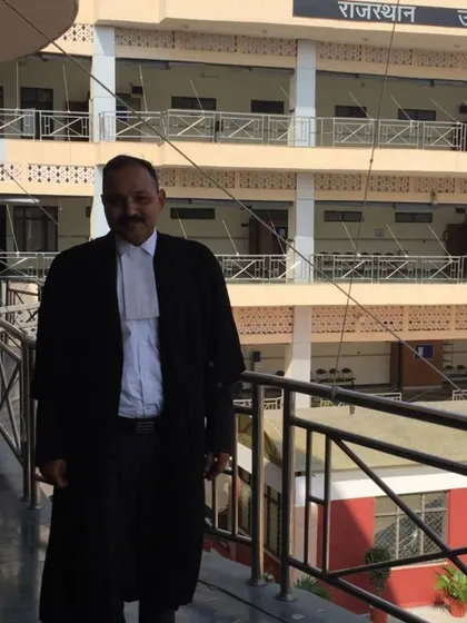On the balcony of the Rajasthan High Court in Jaipur.