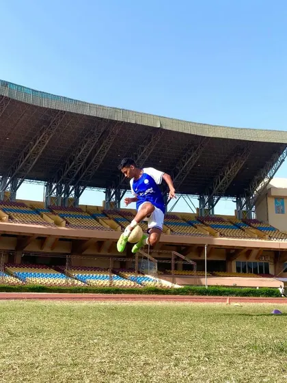 An explosive jump and volley from our player Umesh. Drills like this build athleticism, coordination, and the ability to execute spectacular plays during a game.
