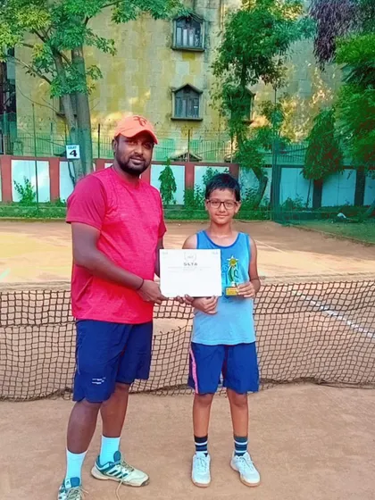 Congratulations to Tyakshi for securing the runner-up position in the AITA Tennis Tournament Under-12 singles category in Sonipat. Her hard work in training is paying off.