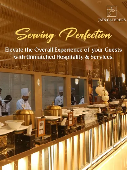 Serving perfection is my promise. This image captures our chefs and service team behind a beautifully lit, modern buffet counter, ready to provide unmatched hospitality.