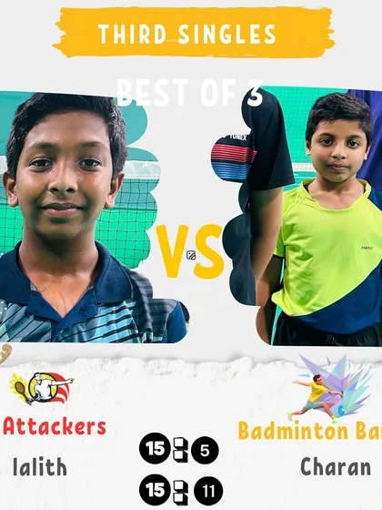 The Third Singles match from Day 5. Another win for the Ace Attackers.