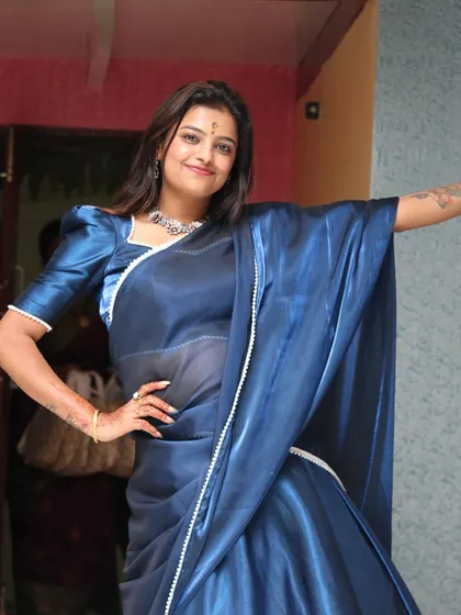 Sonu striking a confident pose, showcasing the versatility and style of the Langa Dhawani.