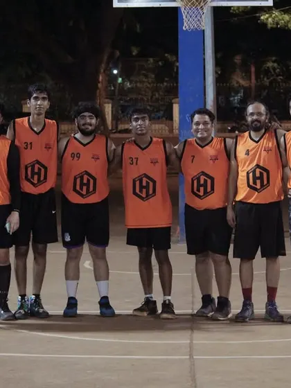The full lineup of Team Hoopsena. This young team always has the audience hooked with their exciting moves.