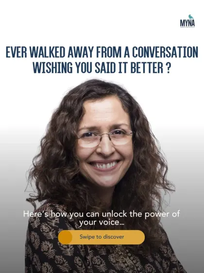 Ever walked away from a conversation wishing you said it better? This workshop, led by the acclaimed actor Shernaz Patel, is for adults looking to unlock the power of their voice for everyday life and professional presence.