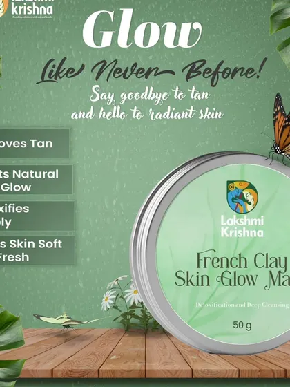 Glow like never before with our French Clay Skin Glow Mask. This product is designed to remove tan, boost natural face glow, detoxify deeply, and keep your skin soft and fresh.