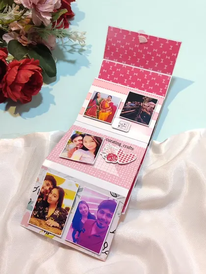 Another view of the unfolding photo strip from the hamper.