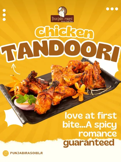 Love at first bite is guaranteed with our Chicken Tandoori. This spicy romance of flavors is a perfect way to start any meal or party.