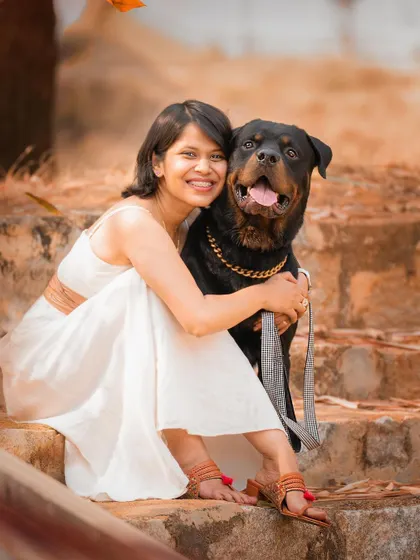 Happy Mother's Day to all the fur mums who give so much love. This tender moment between a woman and her Rottweiler is so powerful.