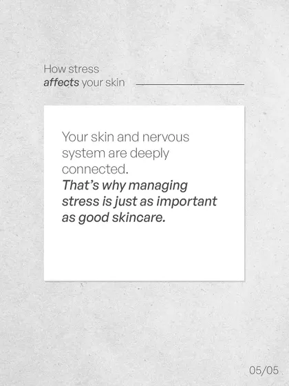Your skin and nervous system are deeply connected. This is why managing stress is just as important for your skin health as a good topical routine.