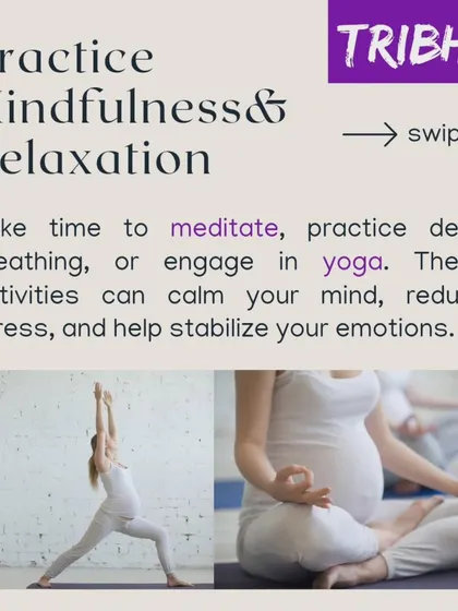 Practicing mindfulness and relaxation is key to managing mood swings during pregnancy. Taking time to meditate, practice deep breathing, or engage in yoga can help calm your mind and stabilize your emotions.