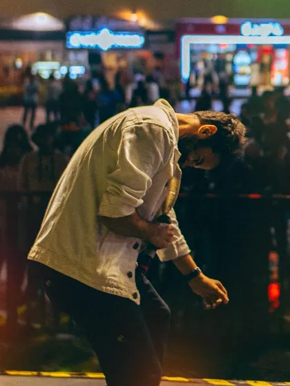 Another angle from our show at Phoenix Market City. The stage setup, the crowd, the city lights in the background, it all adds to the magic of a live public performance.