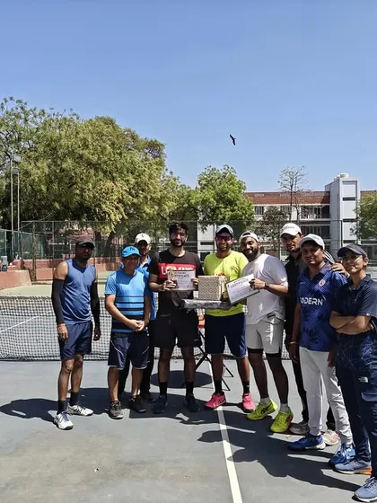 The final group of winners from the Ad In Tennis Open at Modern School. We thank everyone for making the tournament a huge success.