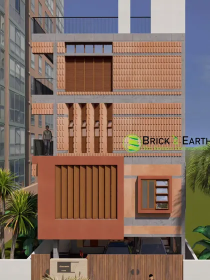 Here you can see the use of terracotta jali walls in the design. This is a traditional and sustainable technique that provides excellent cross-ventilation, naturally cooling the interiors.