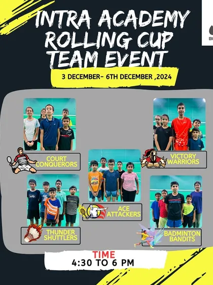 Announcing the Intra-Academy Rolling Cup Team Event. These tournaments are a highlight for our students, fostering a competitive and fun atmosphere.