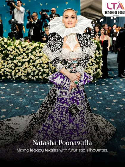 Natasha Poonawalla consistently mixes legacy textiles with futuristic silhouettes. Her Met Gala look is a prime example of how to push boundaries and create a unique style narrative.