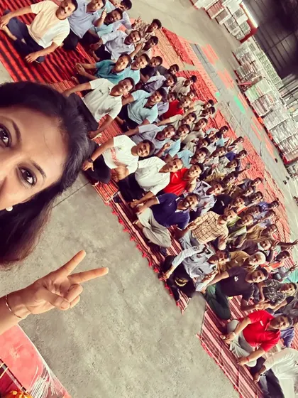 A happy selfie with the participants. Sharing the joy of yoga with new people is one of the best parts of being a teacher.