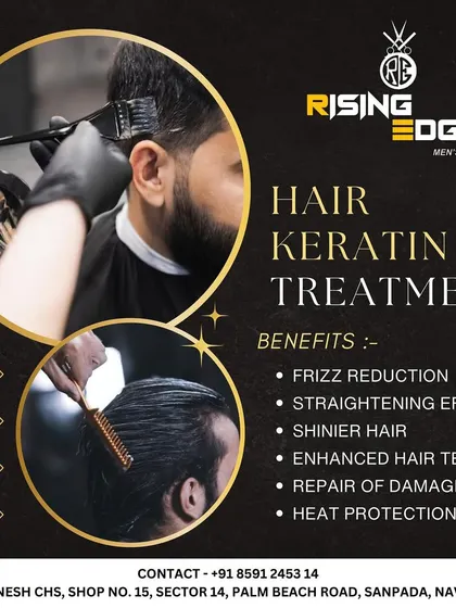 My keratin hair treatment offers more than just straightening. It reduces frizz, adds shine, repairs damage, and protects your hair from heat, leaving it healthier and easier to manage.
