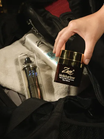 The ultimate power duo for flawless skin: moisturizer and SPF. I never leave home without them, and neither should you. Keep them in your bag to glow wherever you go.