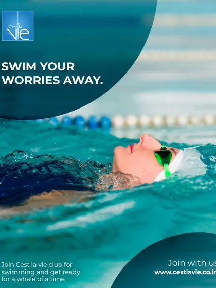 Let the gentle resistance and quiet of the water help you swim your worries away. A session of backstroke is the perfect way to clear your head and find your center.