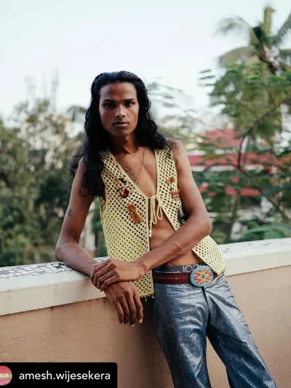 Grooming for a male model for the Amesh Wijesekera 'Beyond Borders' campaign. I styled his long hair to look natural and kept the skin clean and fresh for this outdoor shoot.