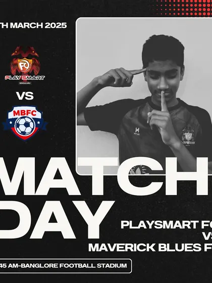Match day announcement for our U-15 clash against Maverick Blues FC. Every game is a new opportunity.