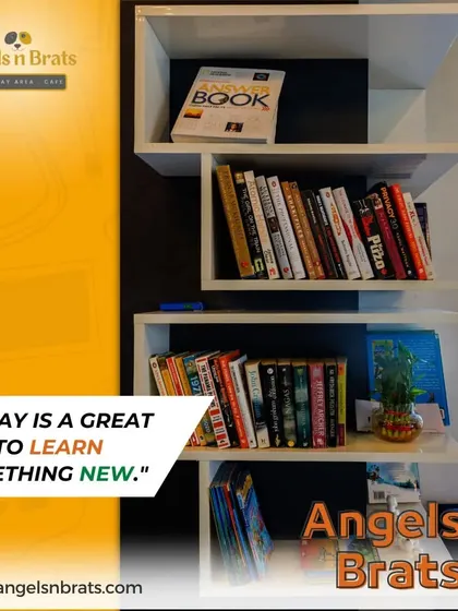 For kids who need a little quiet time, or for parents who want to unwind with a good read, we have a small book corner. It’s a great day to learn something new.