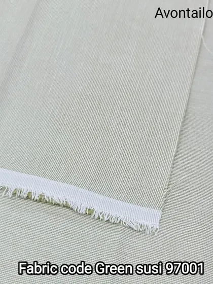 This is a high-quality Susi Izaar fabric in a light green color. It is made of soft cotton, is easy to iron, and is very comfortable in hot weather.