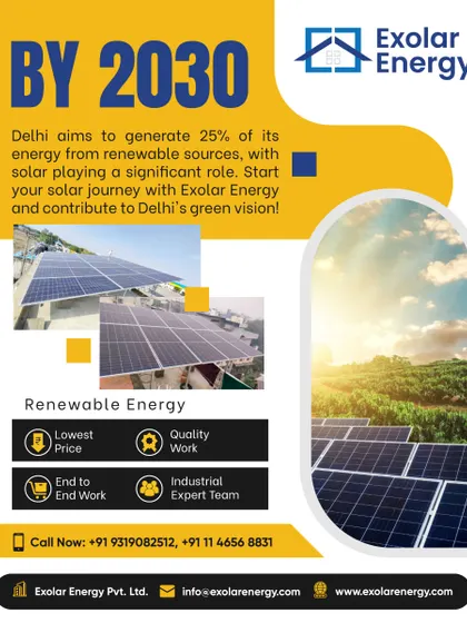 Contribute to Delhi's green vision for 2030. Our team provides quality, end-to-end solar installations at the lowest price.