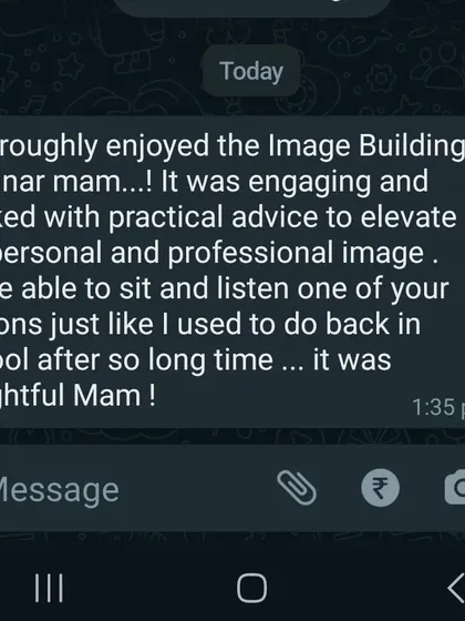 Feedback like this makes my work so rewarding. It's wonderful to know that my sessions are not only engaging but also provide practical, actionable advice that helps elevate both personal and professional images.