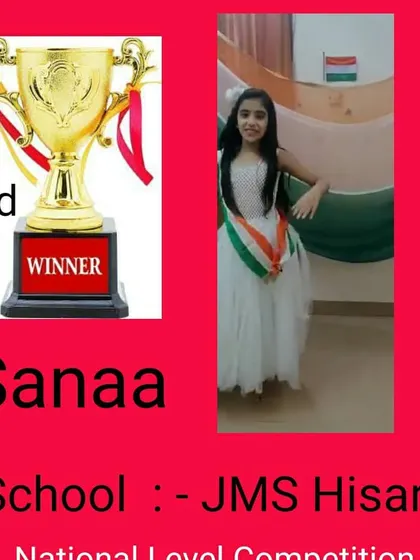 Announcing the third-place winner from a national competition. Her patriotic dance performance was full of energy and grace.