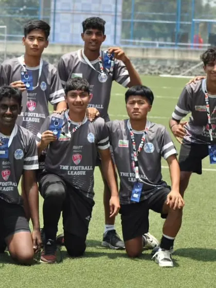 Another shot of our seven scouted players, celebrating with their medals after a successful Bighit Sportz tournament. Their success is a testament to our elite development program.