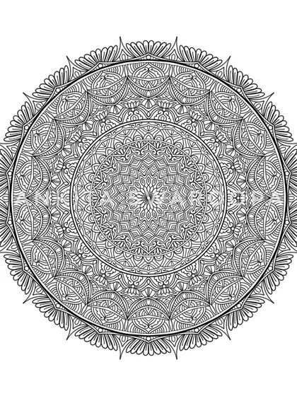 There is a unique power in simplicity. This detailed black and white mandala focuses purely on the intricate line work and sacred geometry that makes this art form so meditative. It’s proof that all you need is a pen and focus.