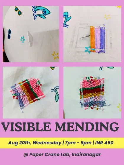 Don't throw away that favorite shirt just because of a small hole. Our Visible Mending workshop teaches the beautiful and sustainable art of darning and patching. It’s a practical skill that turns repairs into a unique design statement.
