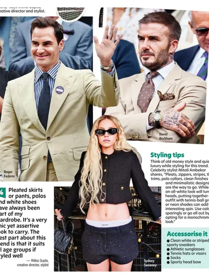 Another clipping from the Times of India "tenniscore" feature. Here, I shared my advice on accessorizing the look and embracing the quiet luxury aesthetic.