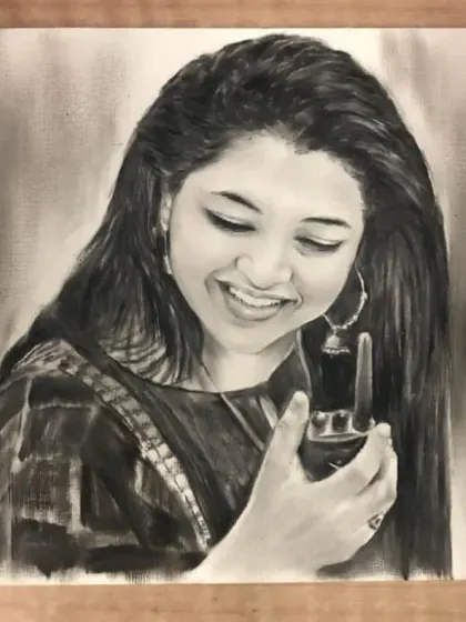 A gallery of my portraits created using the dry brush technique with black oil paint. This method allows for incredible realism and texture, perfect for capturing every detail from hair to clothing.