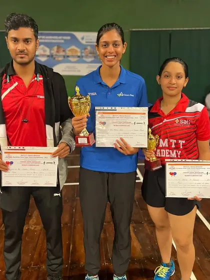 The senior medal winners from the Karnataka State Championship.