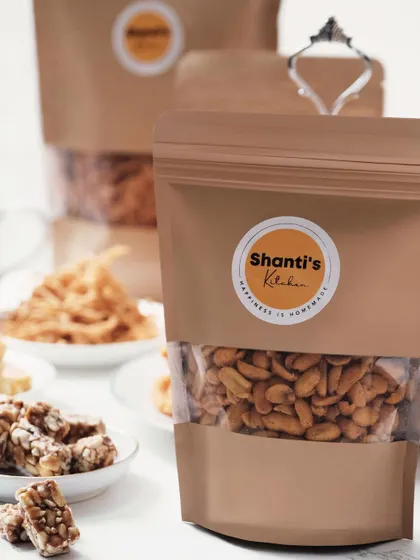 My Hing Jeera Peanuts come in eco-friendly, snack-friendly packaging. The flavor of asafoetida and cumin gives these roasted peanuts a unique, savory taste that is truly comforting.