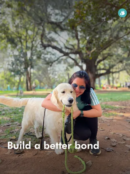 This photo captures the essence of our events: building a better bond with your dog while meeting like-minded people in a fun, outdoor setting.