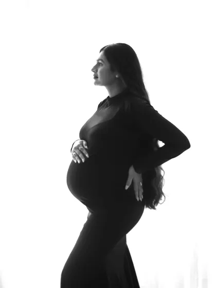 A powerful black and white silhouette against a high-key background. This style is perfect for creating dramatic and artistic images that focus on form and shape.