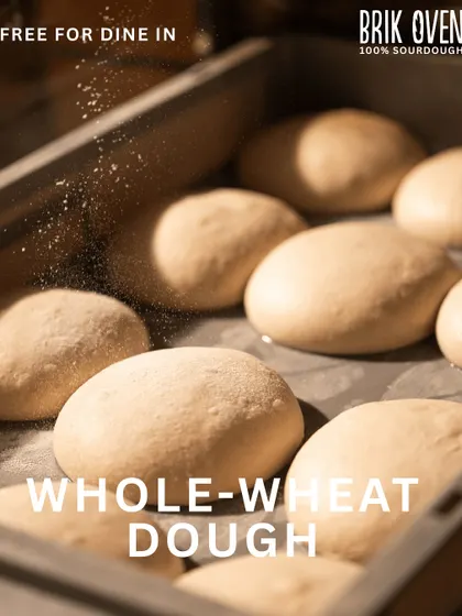 We also offer a whole-wheat sourdough option for a nuttier flavor and extra fiber. Here are the dough balls, ready to be shaped and baked.