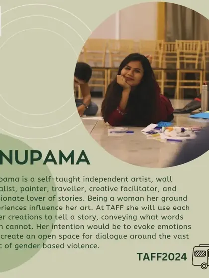 This is my official introduction as a facilitator for TAFF 2024. It describes my intention to use my art to tell stories, evoke emotions, and create an open space for dialogue around the difficult topic of gender-based violence.