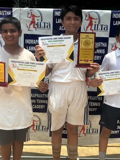 The winners of the Under-14 Mixed category at our ILTA Tennis Summer Cup. Our players Ansh and Yash took the Winner and Runner-up titles, showcasing the high level of talent within the academy.