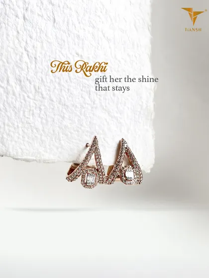 Gift her the shine that stays. These modern, geometric diamond earrings are a perfect Rakhi gift for the sister with contemporary style.