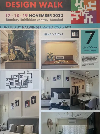 A closer look at one of the display panels from the Design Walk exhibition, which featured a collage of my residential interior work.