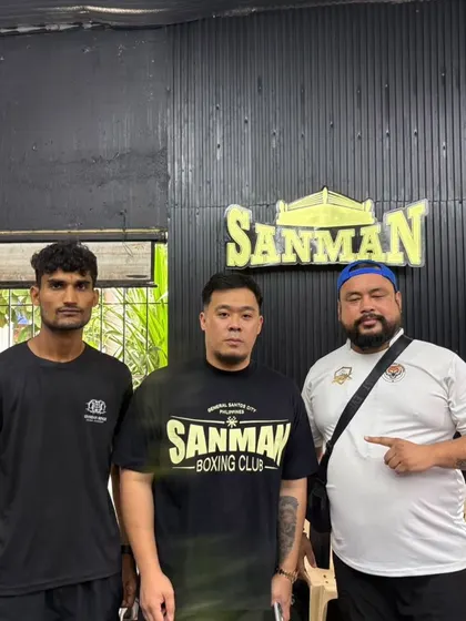 Building bridges between Indian boxing and the world. Here with my fighter and the team at Sanman Boxing.