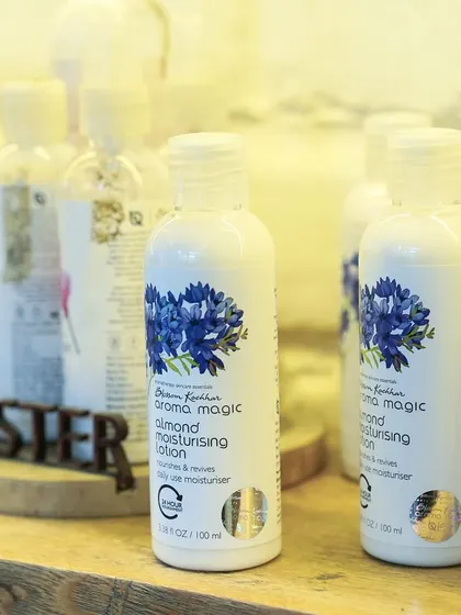 Our Almond Moisturising Lotion is a perfect example of nature's power. It locks in moisture to leave your skin soft and radiant, using only clean, gentle ingredients.