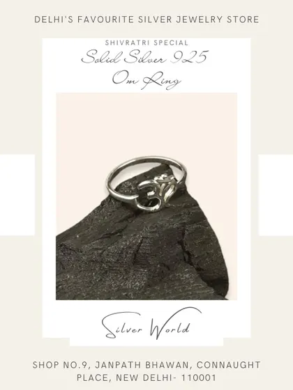 A simple and elegant 'Om' ring, crafted in solid 92.5 silver. This unisex piece is a timeless representation of the sacred universal sound, perfect for everyday spiritual connection.